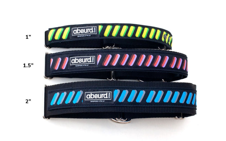3 martingale collar sizes available 1 inch, 1.5 inch, 2 inch 