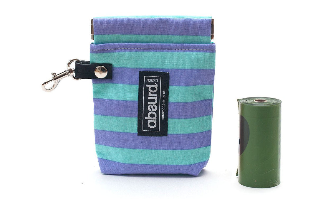Dog Poop Bag Holder & Dog Treat Bag: Stripes - Absurd Design