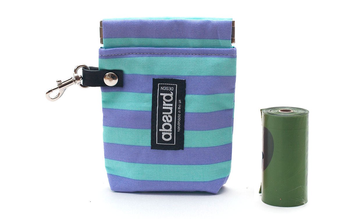 Dog Poop Bag Holder & Dog Treat Bag: Stripes - Absurd Design