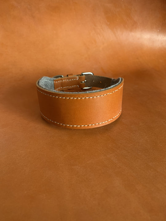 Oak Bark Tanned Leather Hound Collar