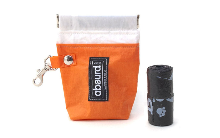 orange dog poop bag holder, single roll size
