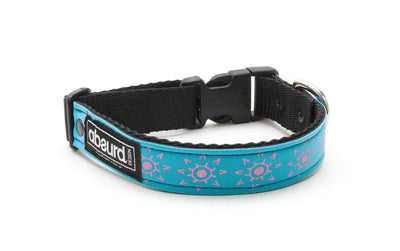 Neoprene Dog Collar: Zen Blue - Absurd Design